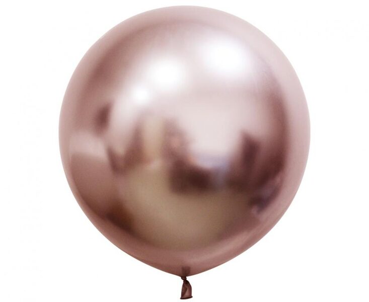 61 cm hromēts lateksa balons "Beauty & Charm", rozā zelts krāsa 