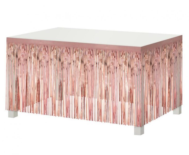 Lietutiņa svarki galdam, rozā zelts, 80 x 300 cm