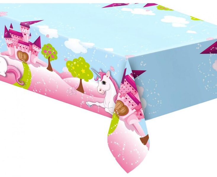 Papīra galdauts "Vienradzis un pils", 120 x 180 cm