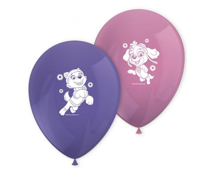 8 gb, 30 cm lateksa balonu "PAW Patrol - meitenes " (PROCOS) komplekts 