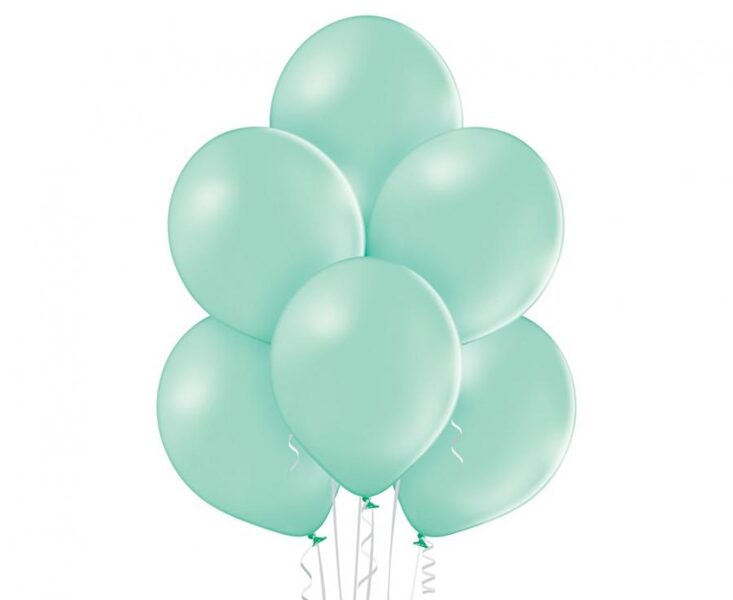 Balonu iepakojums, 50 gb., 30 cm, Belbal B105 Pastel Light Green - mint krāsa