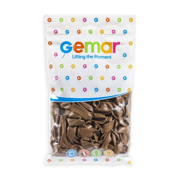 13 cm balons, šokolādes krāsa - 100 gb iepakojums