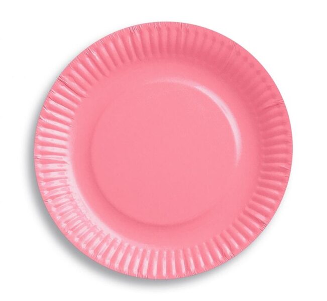 Šķīvīši "Vienkrāsaini", rozā krāsa, 6 gb., 18 cm