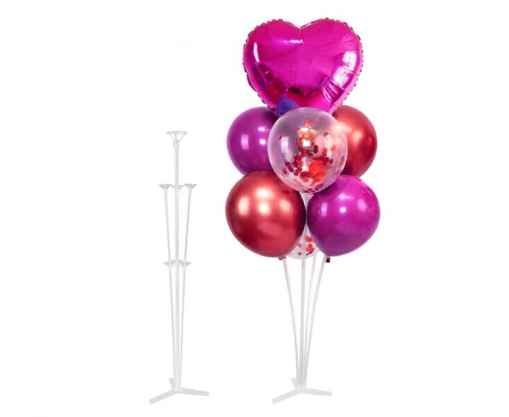 Plastikāta statīvs 7 gaisa baloniem. Augstums - 70 cm. Baloni nav iekļauti komplektā.