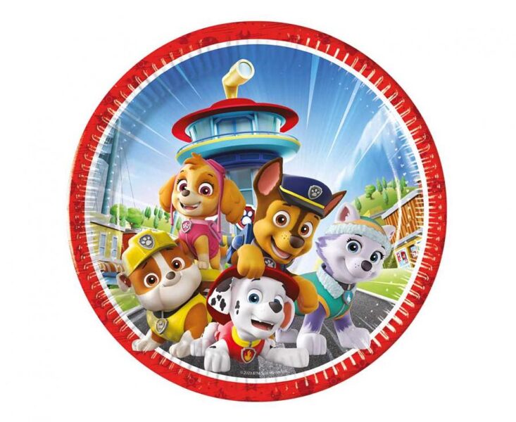 Papīra šķīvīši "Ķepu patruļa - Rescue Heroes - Paw patrol", 23 cm, 8 gb