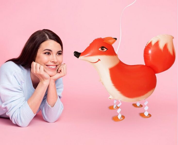 Staigājošais folija balons "Lapsa", 45x69 cm