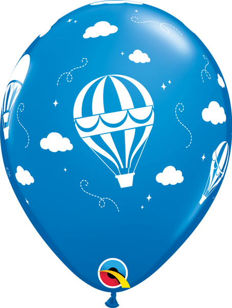 28 cm lateksa balons "Gaisa baloni" - 1 gb.