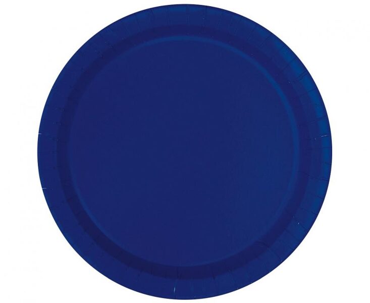 Šķīvīši "Vienkrāsaini", zilā krāsa, 16 gb., 21,9 cm