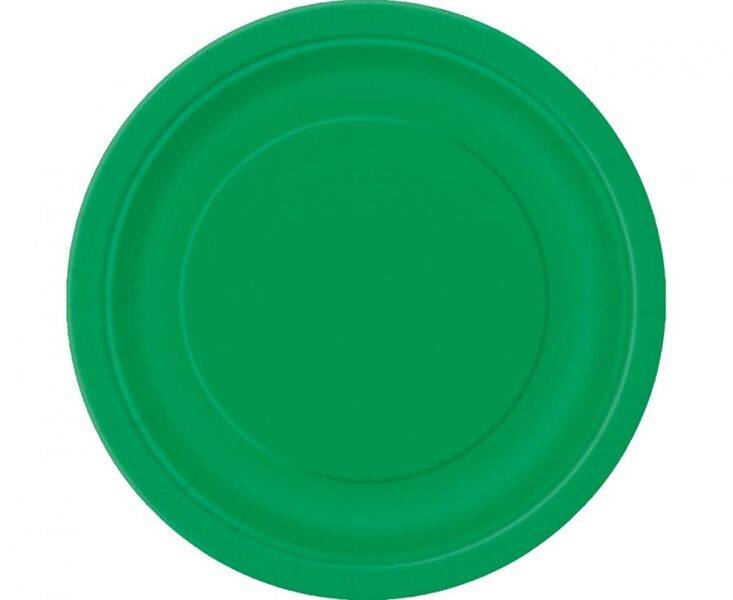 Šķīvīši "Vienkrāsaini", zaļā krāsa, 8 gb., 17,1 cm