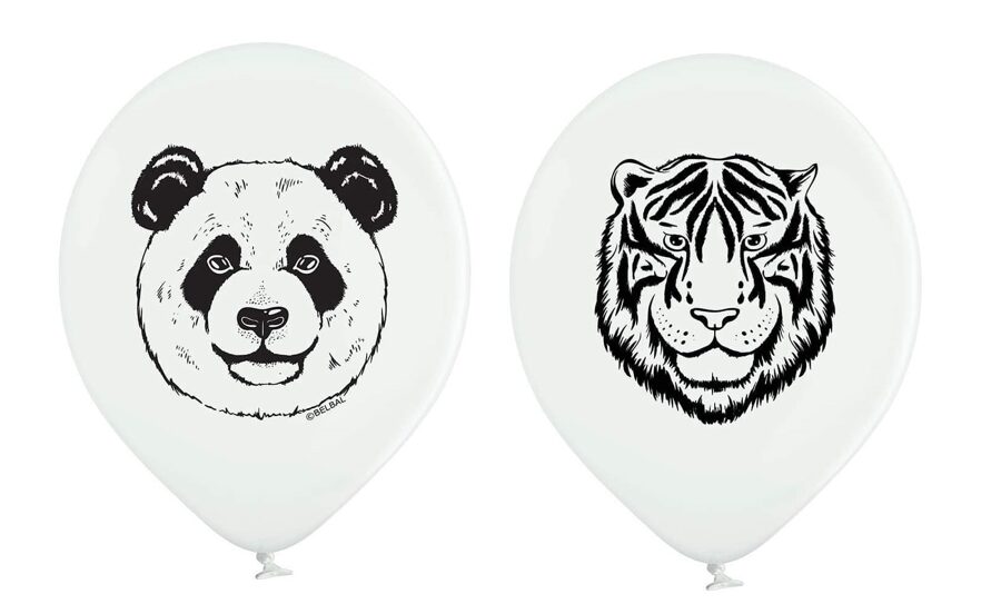 30 cm lateksa balons "Panda - Tīģeris" - 1 gb.