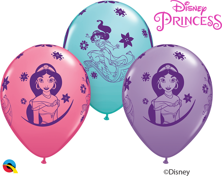 28 cm lateksa balons "Princese Jasmīna" - 1 gb.