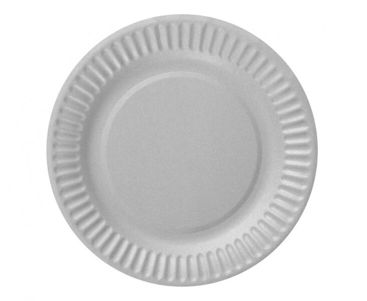 Šķīvīši "Vienkrāsaini", sudraba/pēlēka krāsa, 6 gb., 18 cm