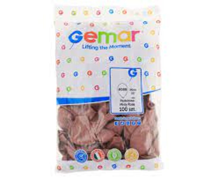 13 cm balons, putekļainā roze krāsa - 100 gb.