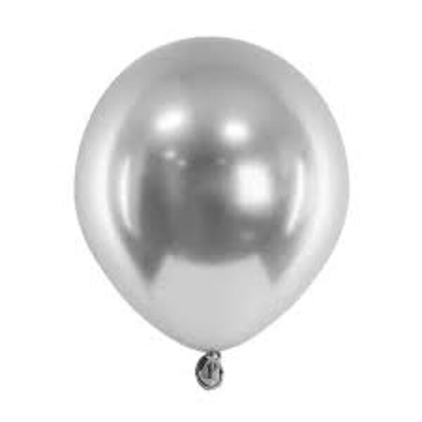 13 cm balons, sudraba krāsā, hroms - 1 gb.