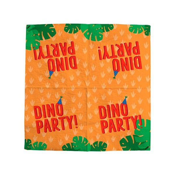 Salvetes "Dino party / Dinozauru ballīte", 20gb, 33 x 33 cm