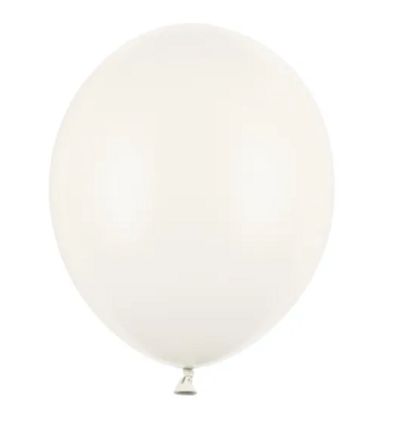 Balonu iepakojums, 100 gb., 30 cm, silti baltā krāsa 