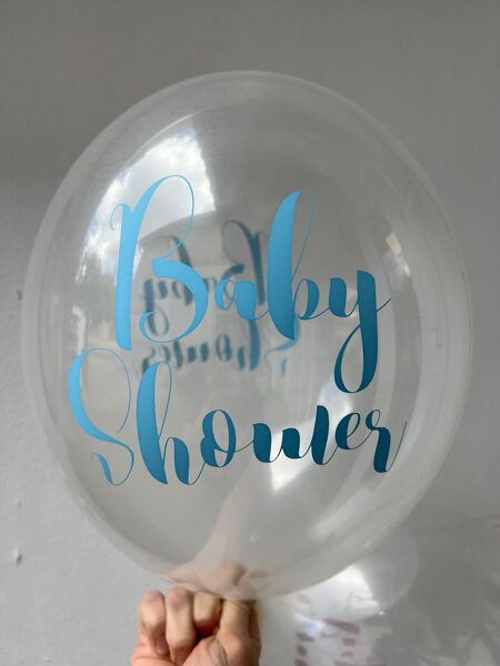 30 cm lateksa balons ar uzrakstu "Baby Shower", boy - 1 gb.