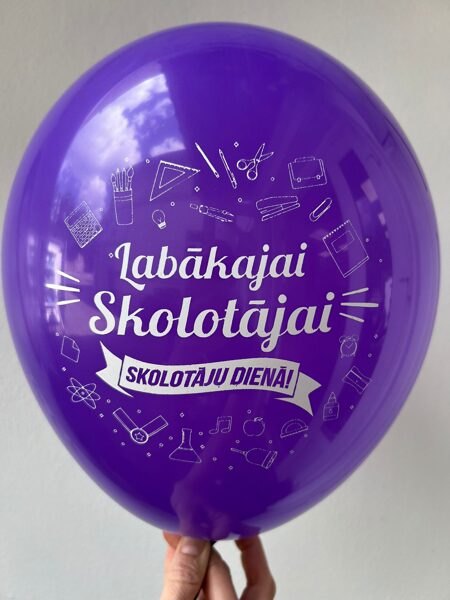 30 cm lateksa balons "Labākajai skolotājai" 1 gb