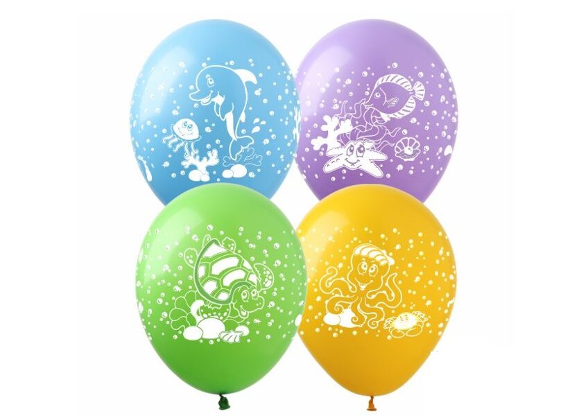 30 cm lateksa balons "Jūras dzīvnieki" - 1 gb.