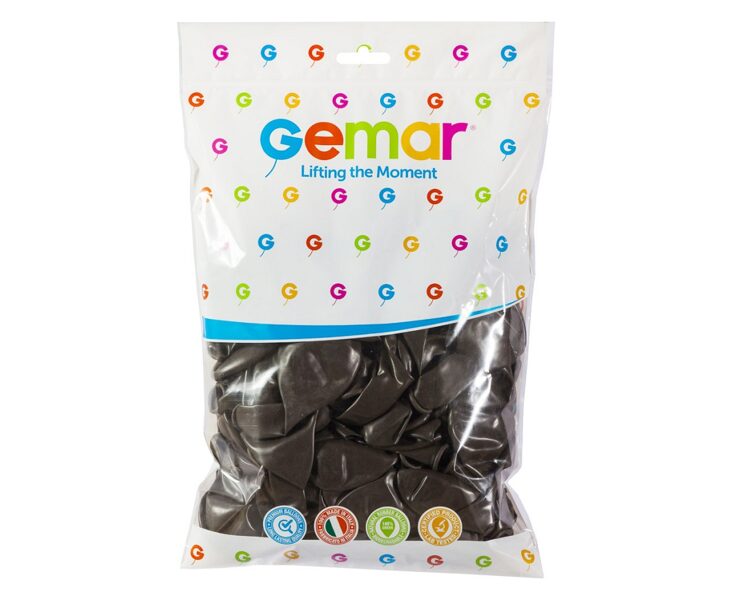 13 cm balons, tumši brūnā krāsa - 100 gb iepakojums