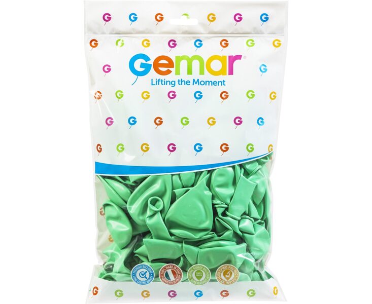 13 cm balons, mint krāsa - 100 gb iepakojums