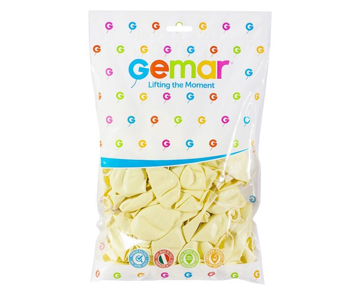 13 cm balons, ziloņkaula krāsa - 100 gb iepakojums