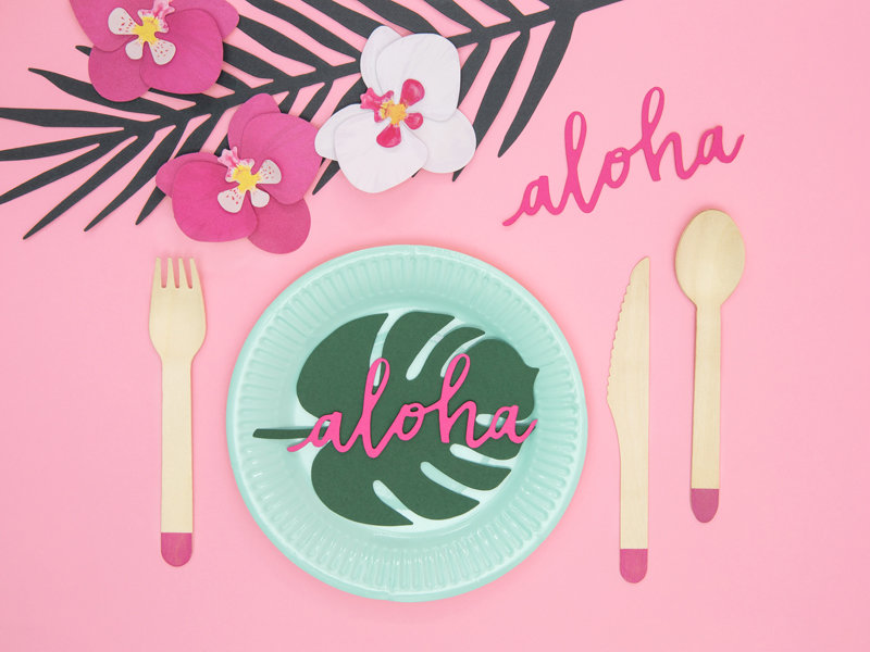 Papīra dekorācijas "Aloha"