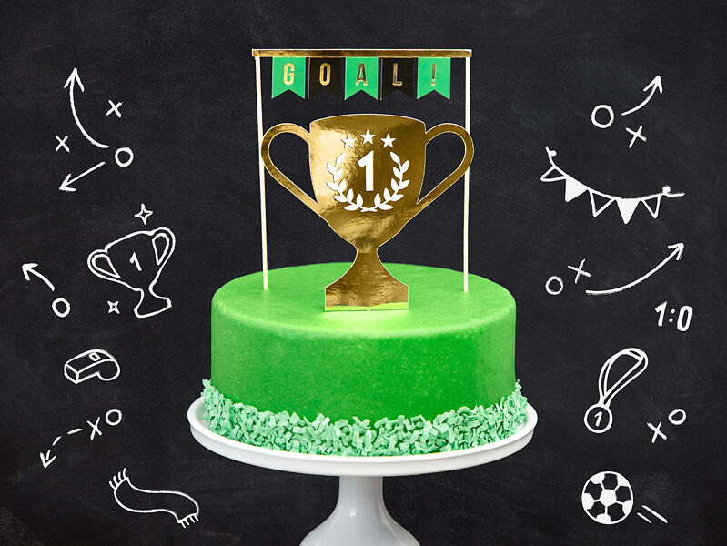Tortes dekorāciju komplekts "Futbols - Goal!", 2 elementi