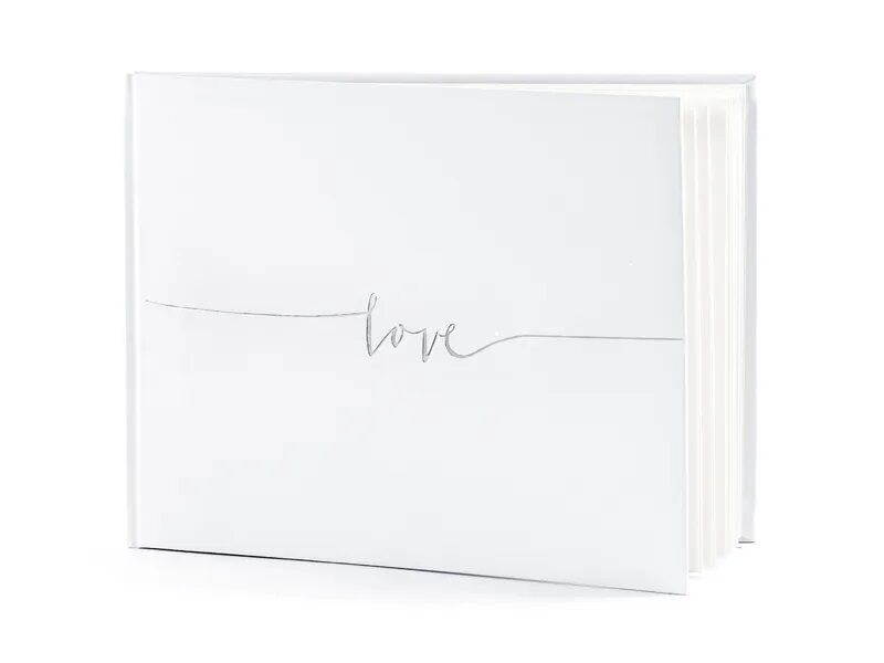 Viesu grāmata sudraba "Love", 24 x 18.5cm, 22 lpp