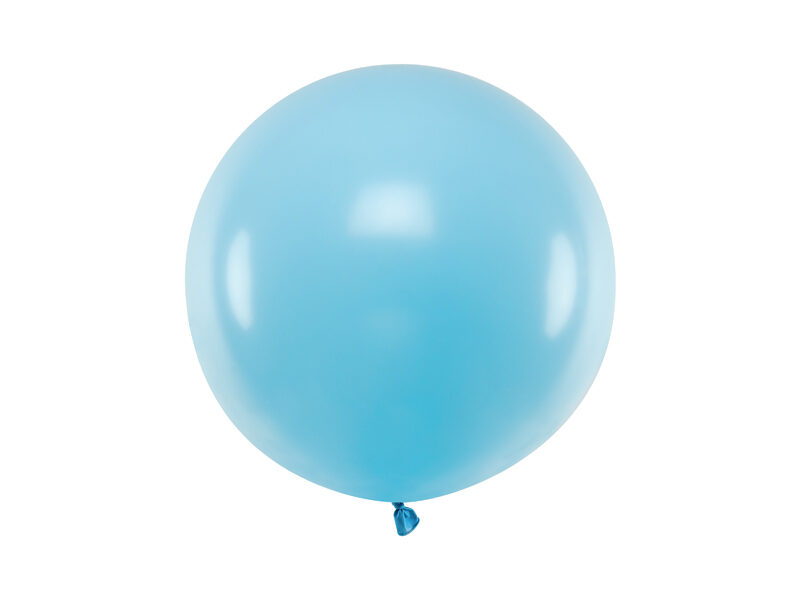 60 cm lateksa balons, gaiši zilā krāsa, pastelis - 1 gb.