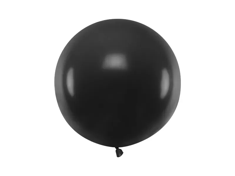 60 cm lateksa balons, melnā krāsa - 1 gb.
