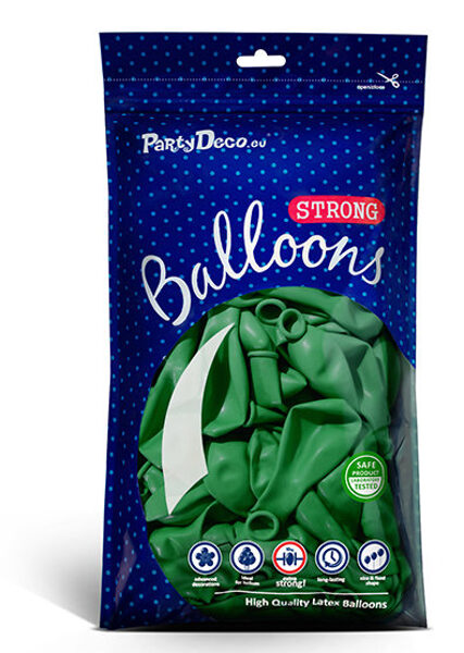 Balonu iepakojums, 50 gb., 30 cm, zaļā krāsa