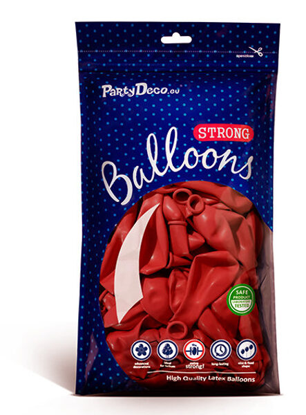 27 cm balonu iepakojums, sarkanā krāsa - 100 gb.