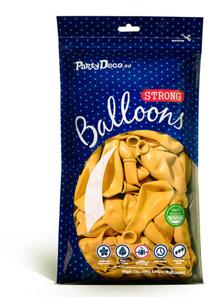 Balonu iepakojums, 50 gb., 30 cm, medus dzeltena krāsa