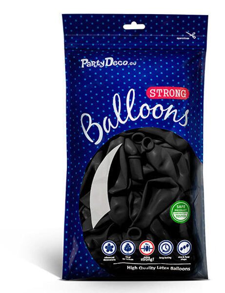 27 cm balonu iepakojums, melnā krāsa 