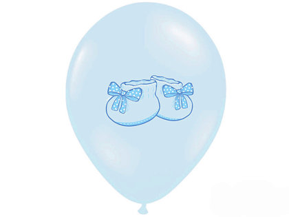 30 cm lateksa balons "Čībiņas", gaiši zilā krāsa - 1 gb.