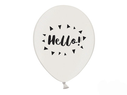 30 cm lateksa balons "Hello" - 1 gb.