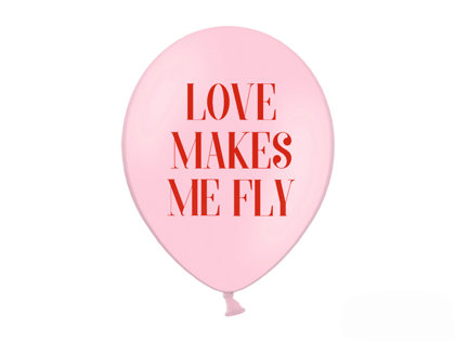 30 cm lateksa balons "Love makes me fly" - 1 gb.