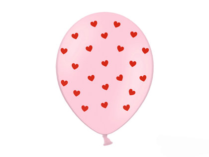 30 cm lateksa balons ar sirsniņām, gaiši rozā krāsa - 1 gb.