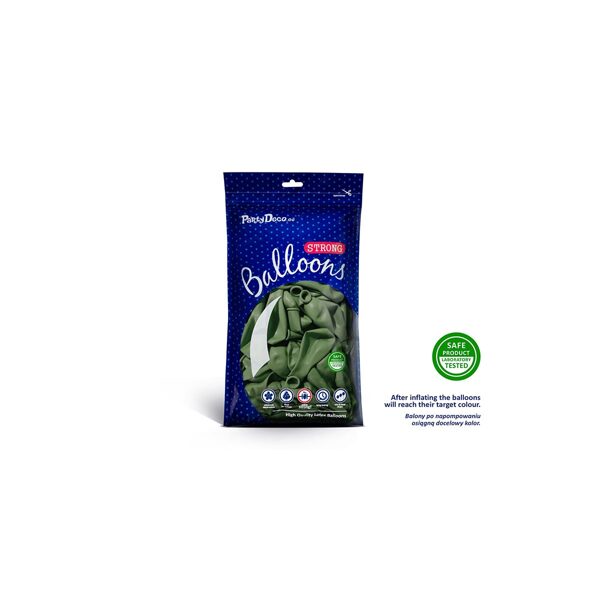 Balonu iepakojums, 100 gb., 30 cm, rozmarīnu zaļā krāsa