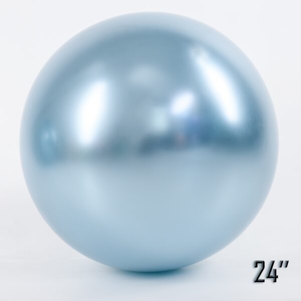 60 cm hromēts balons, gaiši zilā krāsa - 1 gb.