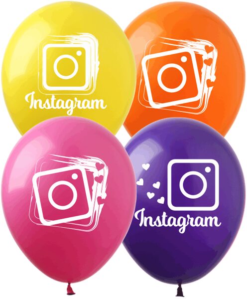 30 cm lateksa balons "Instagram", - 1 gb.