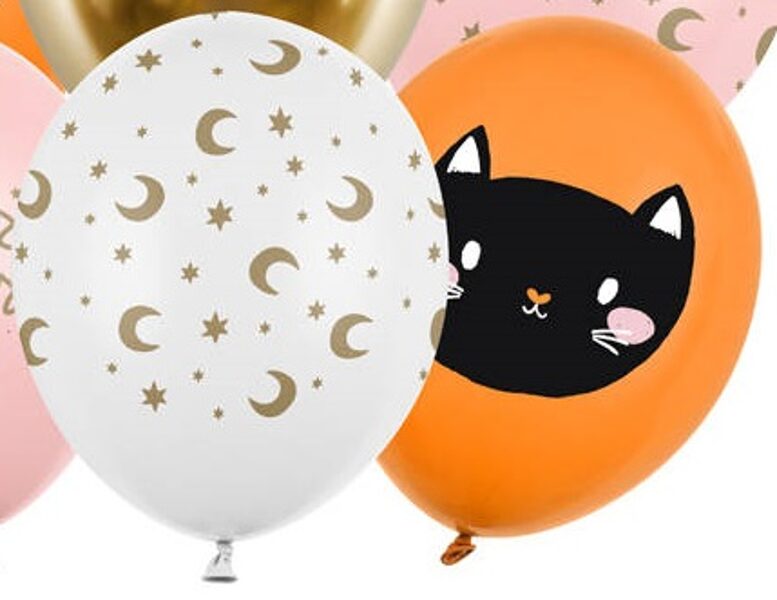 30 cm lateksa balons Kaķis vai Mēnesis - 1 gb