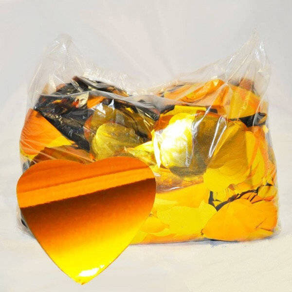 Folija konfetti "Sirdis", zelta krāsa, 23 mm, 50 g