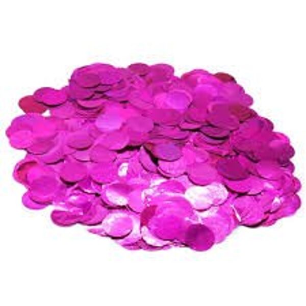 Folija konfetti, spilgti rozā krāsa, 10 mm, 50 g