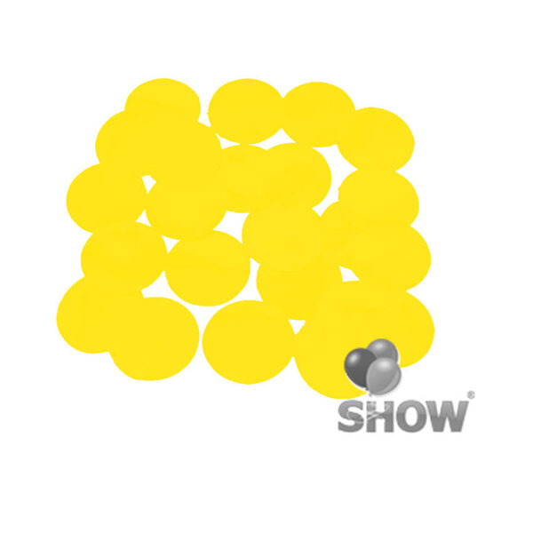 Plastikāta konfetti, dzeltenā krāsa, 23 mm, 50 g