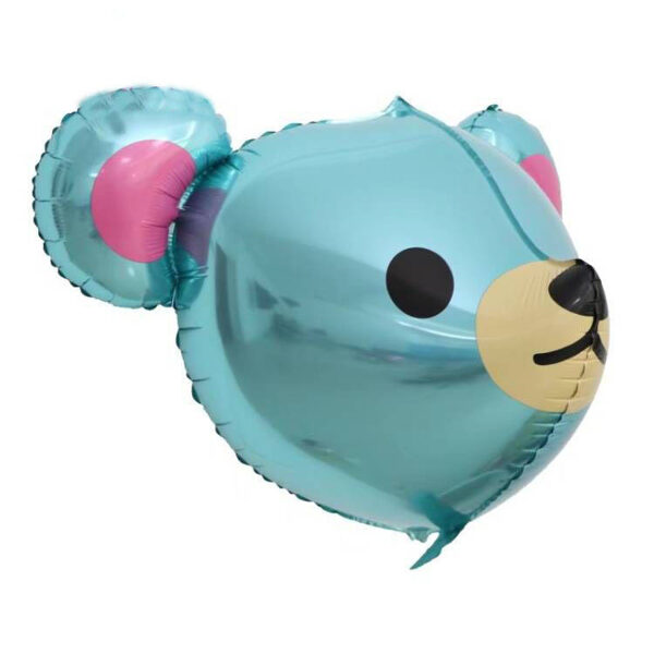 3D folija balons "Lācis", zilā krāsa, 55cm x 58cm