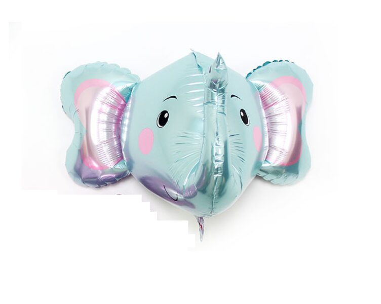 3D folija balons "Zilonis", zilā krāsa, 55cm x 58cm