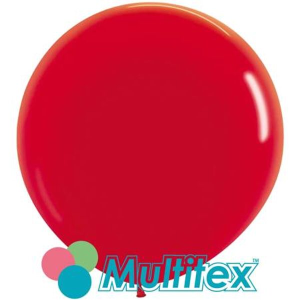 90 cm Multitex balons, apaļš, sarkanā krāsa - 1 gb.