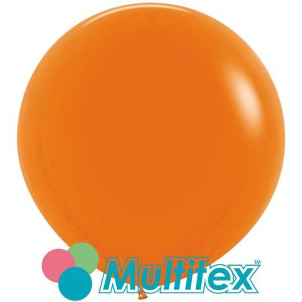 90 cm Multitex balons, apaļš, oranžā krāsa - 1 gb.